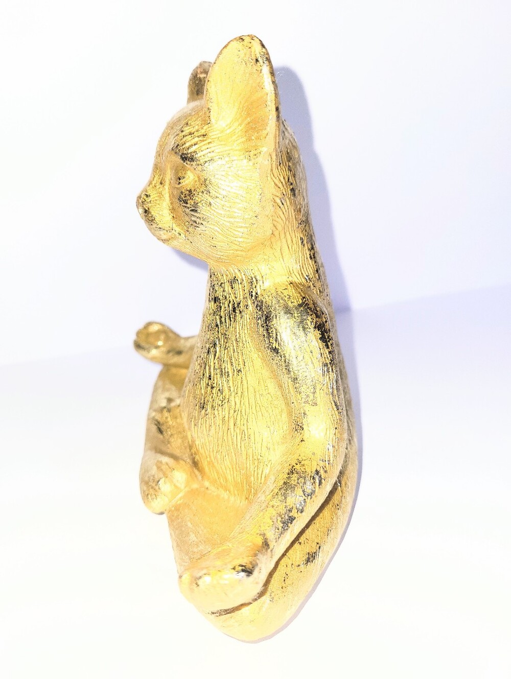 Sagebrook Home Gold Metallic Meditation Yoga Pose Cat Statue Zen Home Decor - Picture 12 of 15